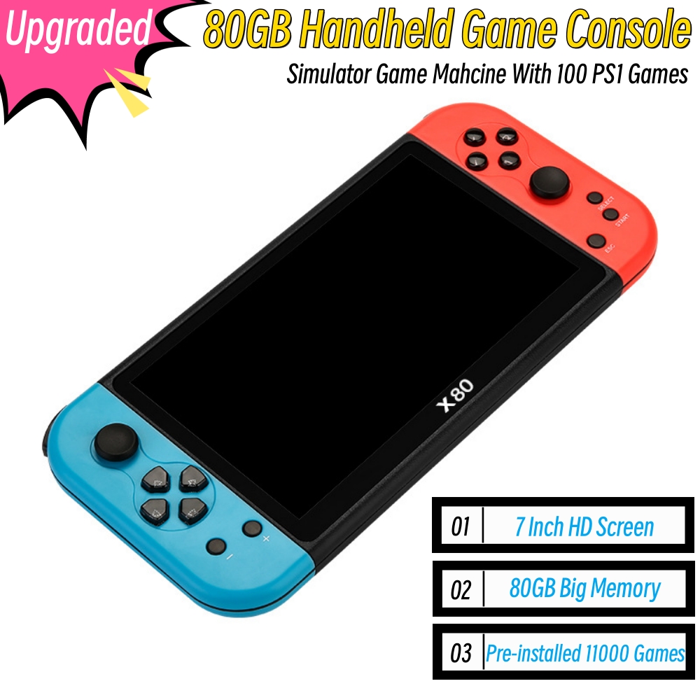 Gaming Console X80 - Консоль игровая портативная, 7 дюймов, 80