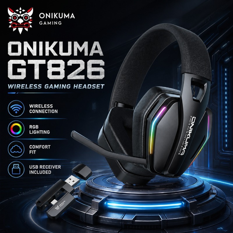 Gaming Console Apple - Беспроводная игровая гарнитура ONIKUMA GT826, Bluetooth,