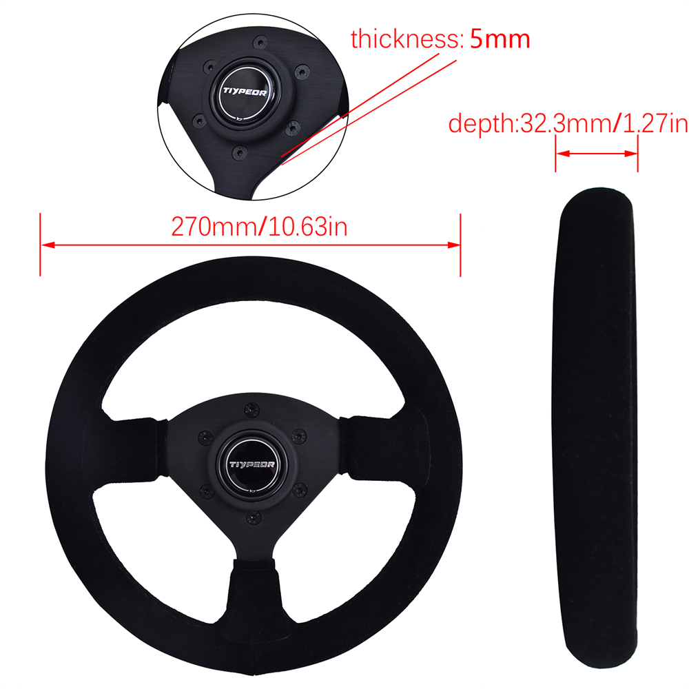 Спортивный руль TIYPEOR 270 мм – обзор и цена Steering Wheel Gaming